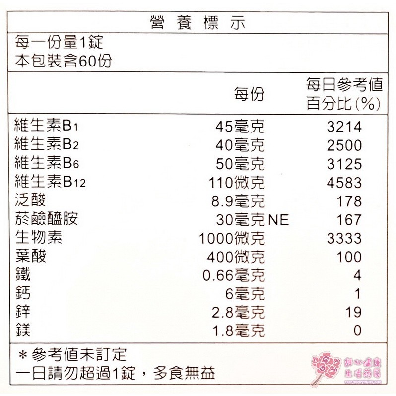 【允諾】金力壯錠(60錠/瓶) 維生素B群:圖片 4