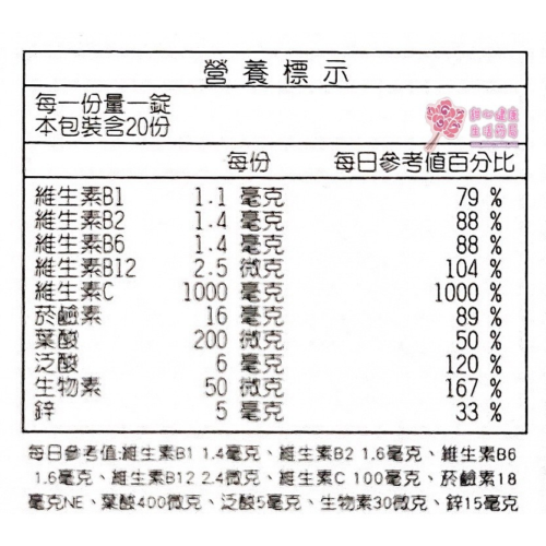 速補美B+C發泡錠(20錠/條)