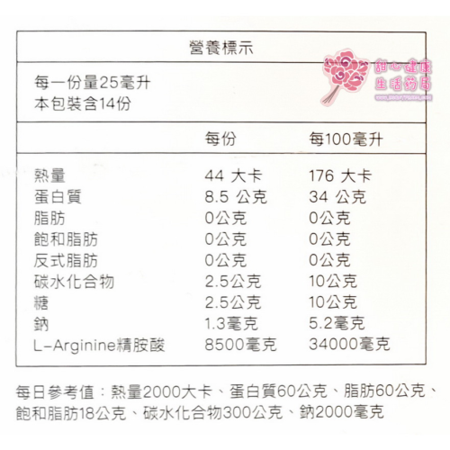 德胺芯頂級液態精胺酸(14入/盒)  L-arginine精氨酸 8500毫克
