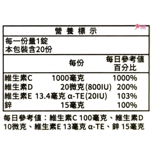 蝶芳 德國CDE+鋅發泡錠 (20入/條) 野莓口味