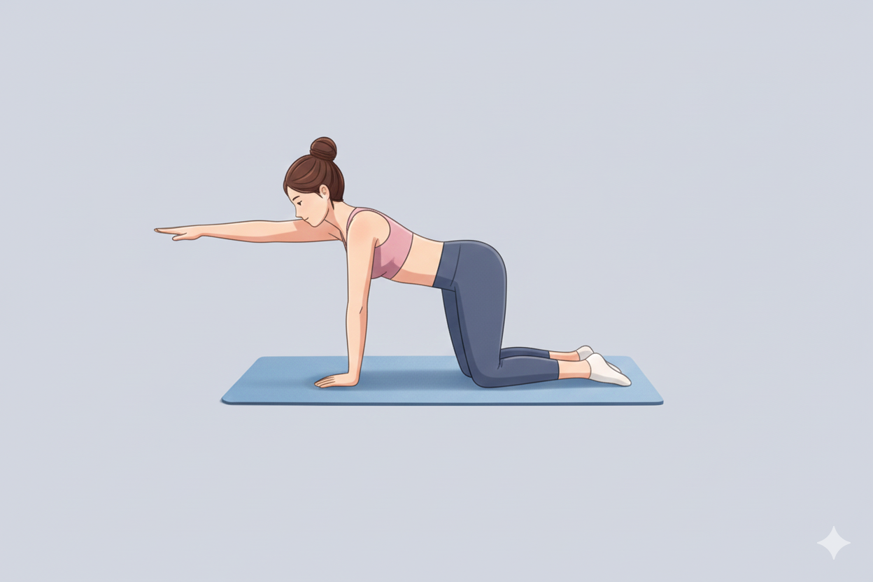 Bird Dog（慢速）（示意圖）